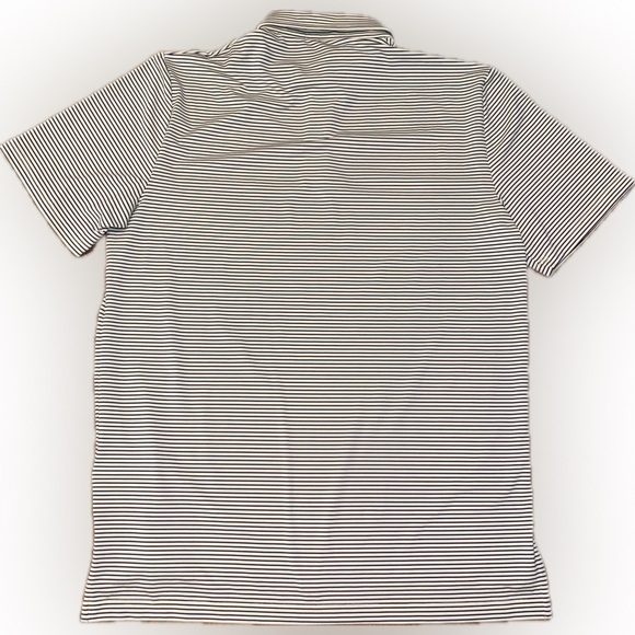 RLX Ralph Lauren Golf Black Navy Stripe Performance Polo Shirt Wicking M NO LOGO - Picture 4 of 7